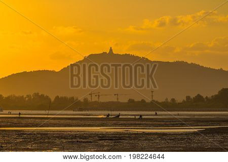 Golden Sky Above Chalong Bay Shore