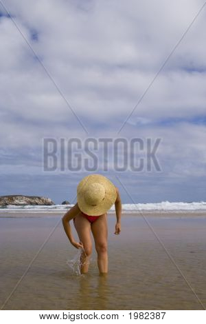 해변에서 새로 고침