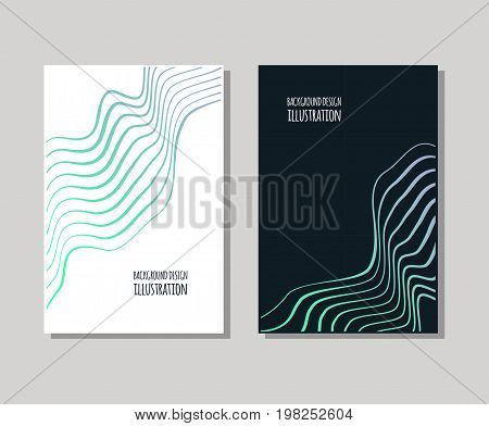 Minimal covers design set. Sample Stripc omposition Simple shapes with trendy gradients. Eps10 layered vector.
