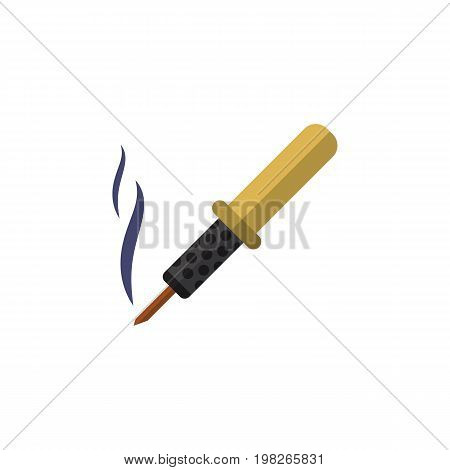 Repair Vector Element Can Be Used For Soldering, Iron, Copper Design Concept.  Isolated Soldering Iron Flat Icon.