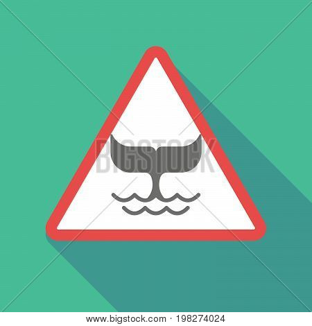 Long Shadow Warning Signal With A Whale Tail
