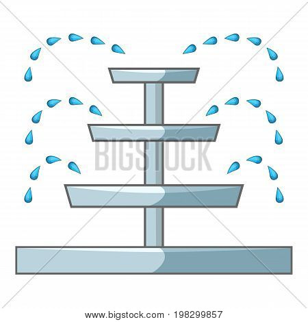 Water fountain icon. Cartoon illustration of water fountain vector icon for web design