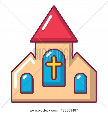 Wedding church icon. Cartoon illustration of wedding church vector icon for web design