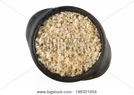 Whole Grain Brown Rice Cooked. Integral
