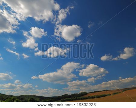 Summer sky above the head, South Moravia, Czech republic