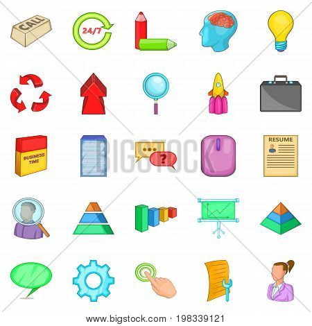 Treasury icons set. Cartoon set of 25 treasury vector icons for web isolated on white background
