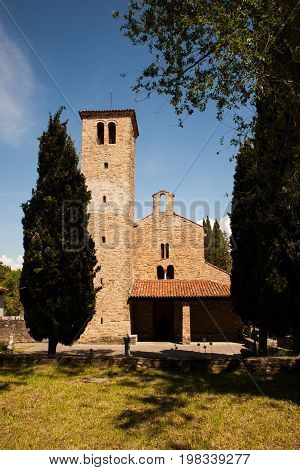 View of the Basilica of Santa Maria Assunta in the old town of Muggia