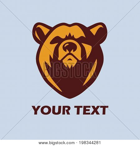 Bear Logo Template Vector Mascot Design Illustration