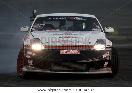 IRWINDALE, CA. - OCTOBER 16: Hankook/Dynamic/Seibon driver Robbie Nishida competes at Toyota Speedway during Formula Drift round 7 on October 16th 2009 at the Toyota Speedway in Irwindale.