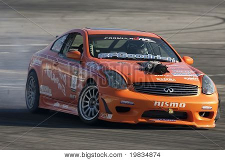 IRWINDALE, CA. - OCTOBER 16: Ron Ewerth competes at Toyota Speedway during Formula Drift round 7 on October 16th 2009 at the Toyota Speedway in Irwindale.