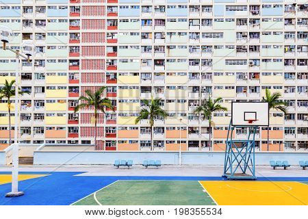 Choi Hung is one of the oldest public housing estates in Hong Kong. Located in the Wong Tai Sin District of Kowloon, the old apartments were built in the early 1960s. Hong Kong is one of the world's most densely populated countries