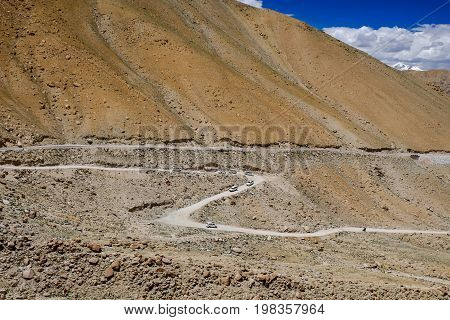 Landscape aroung Lake Pangong (Pangong Tso) in Ladakh, India