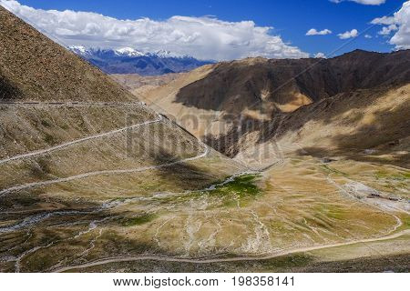 Landscape aroung Lake Pangong (Pangong Tso) in Ladakh, India