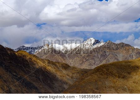 Landscape around Lake Pangong (Pangong Tso) in Ladakh, India