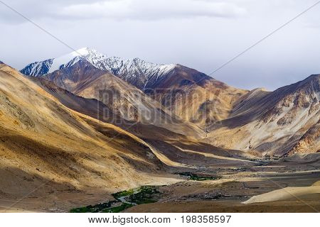 Landscape around Lake Pangong (Pangong Tso) in Ladakh, India