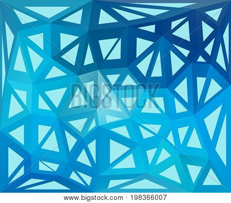 Blue luminous triangle background. Shining and contemporary vector illustration
