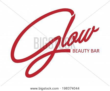 Lettering, vector logo for a beauty bar 