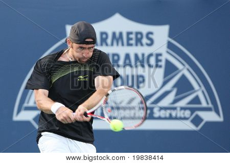 LOS ANGELES, CA. - 29 lipca: Benjamin Becker Niemiec (na zdjęciu) i [WC] James Blake USA gry