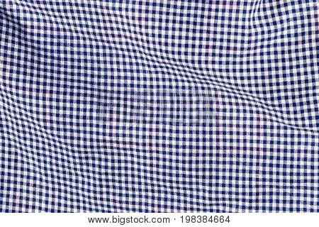 Checkered fabric texture. Cloth background. Fabric pattern