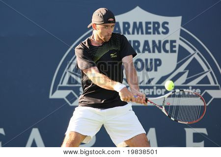 LOS ANGELES, CA. - 29 lipca: Benjamin Becker Niemiec (na zdjęciu) i [WC] James Blake USA gry