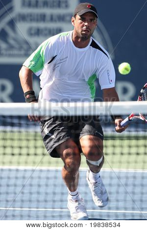 Los Angeles, ca. 29. Juli: Alejandro Falla Columibia (im Bild) und Erenests Gulbis über Lettland pl