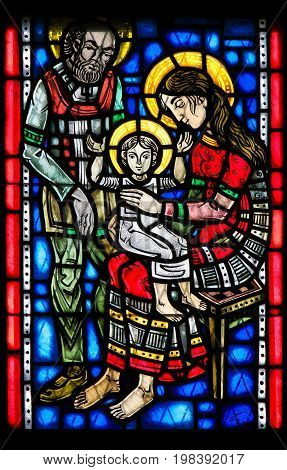 Stained Glass In Worms - Holy Family