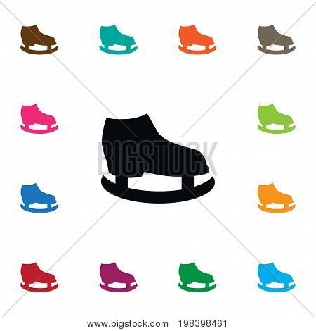 Skates  Vector Element Can Be Used For Skates, Slide, Ice Design Concept.  Isolated Slide Icon.