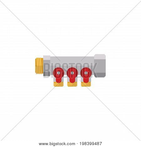 Pipework Vector Element Can Be Used For Pipe, Controller, Pipework Design Concept.  Isolated Controller Flat Icon.