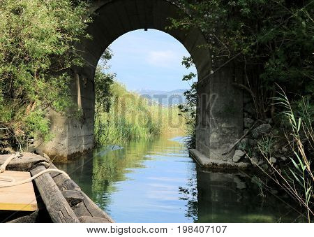 boating on the Bacina lakes in Croatia