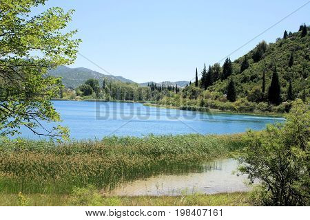 View On The Bacina Lakes In Croatia