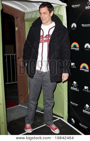 LOS ANGELES, CA. - 7. maaliskuuta: Johnny Knoxville saapuu Paramount Studios juhlia release-o