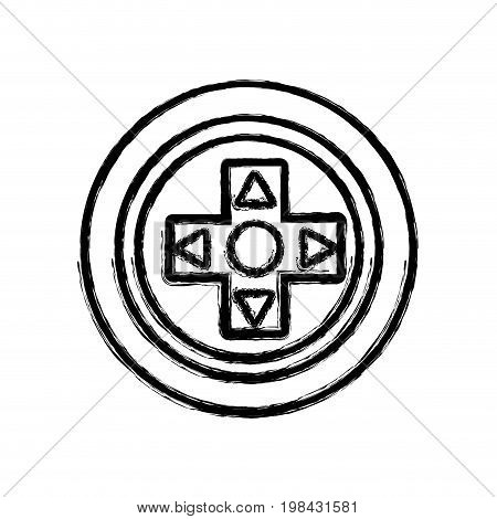 figure videogame symbol to play and videogame technology vector illustration