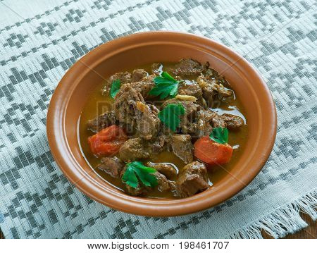 Czech beef goulash . close up close up meal