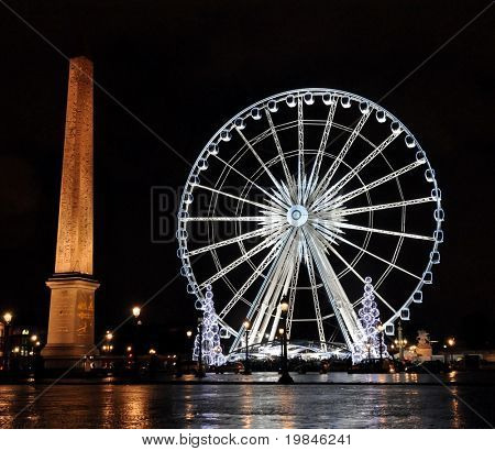 Roda gigante na Praça da Concorde