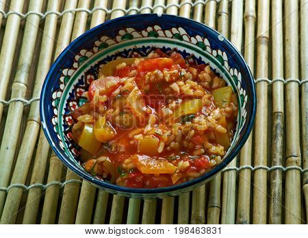 Domates Bastısı -Turkish appetizer of tomato close up meal