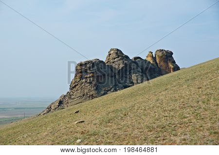 Saxon castle - rocks at Suvo village Barguzin valleyBuryatia Russia