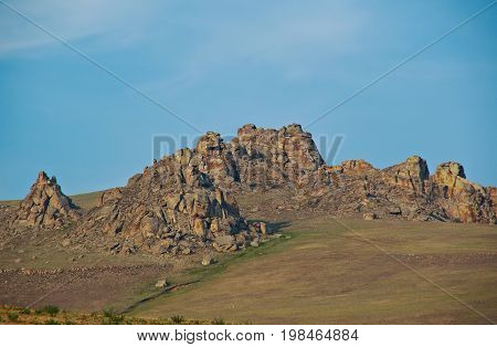 Saxon castle - rocks at Suvo village Barguzin valleyBuryatia Russia