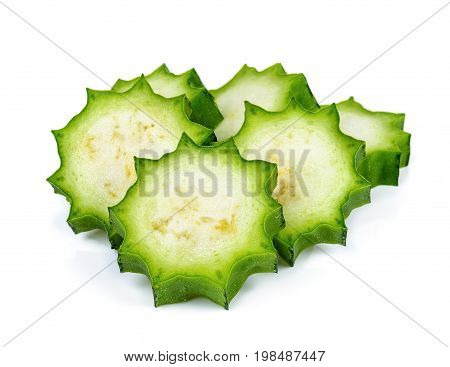 Luffa Acutangula Isolated On White Background