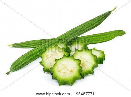 Luffa Acutangula Isolated On White Background