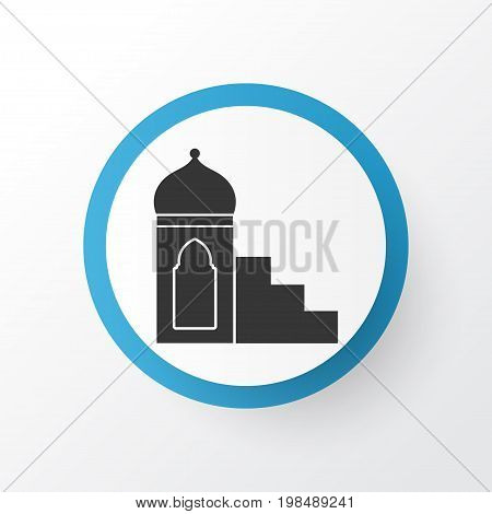Premium Quality Isolated Khutbah Element In Trendy Style.  Mimbar Icon Symbol.