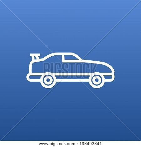 Vector Coupe Element In Trendy Style.  Isolated Cabriolet Outline Symbol On Clean Background.