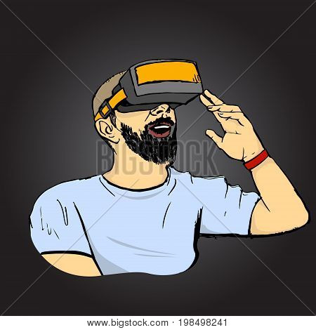 Man In Vr Glasses