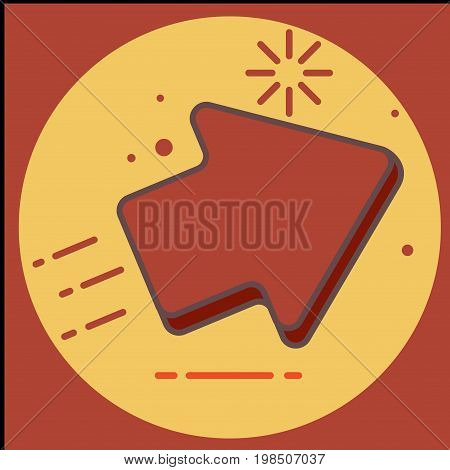 Arrow Icon in trendy flat style isolated on grey background. Arrow symbol for your web site design, logo, app, UI.