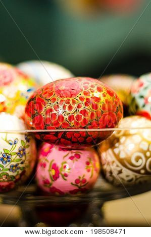 Close-up Of Ornamented Easter Eggs