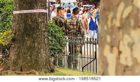 Soldiers Monitor And Protect Tourists As Part Of The Plan 