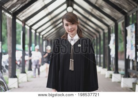 Happy graduated student girl congratulations to graduate education success concept education education concept