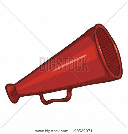 Vector Single Cartoon Illustration - Loudspeaker On Isolated White Background