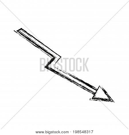 decline arrow business financial crisis down vector illustration