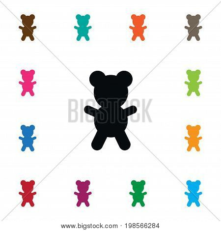 Teddy Vector Element Can Be Used For Teddy, Bruin, Bear Design Concept.  Isolated Bruin Icon.