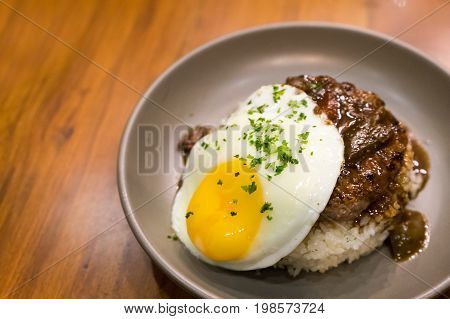 Croque madame ala french Toast with fried Egg and parsley